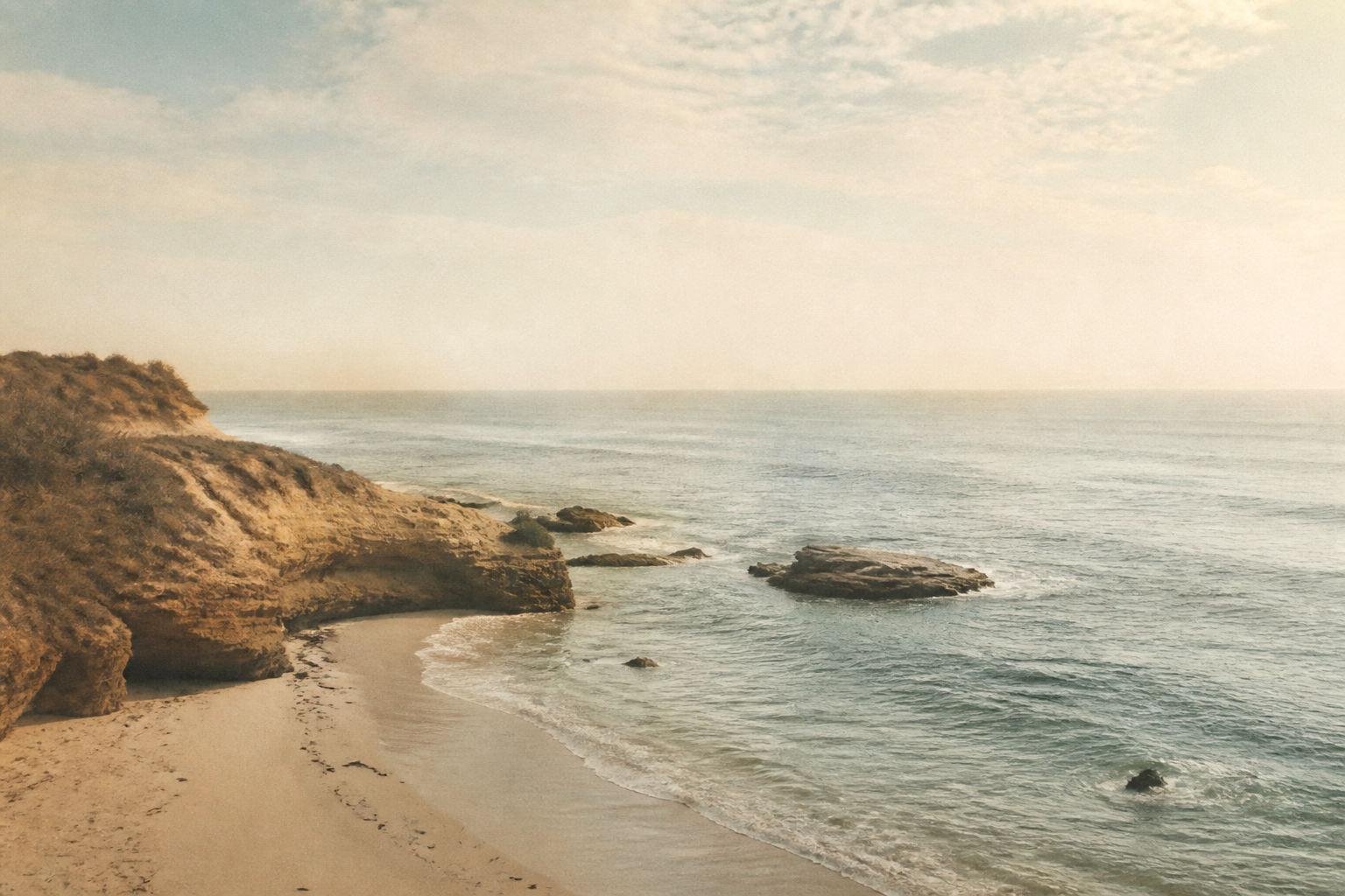 Quiet San Diego coastline